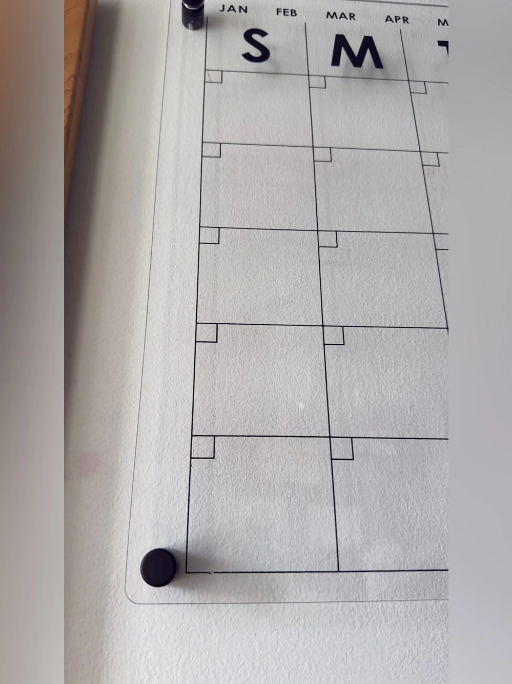 Large Clear Acrylic White Board Dry Erase Wall Calendar/ Planner - Home/Office